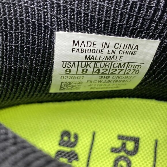 Reebok Men’s DMX Run 10 Atmos Sneakers – Black/Volt – Size 9 - Picture 5 of 9